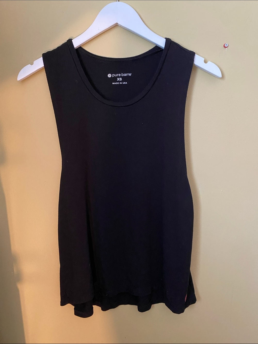 Pure Barre Team Black Sleeveless Studio Tank, XS